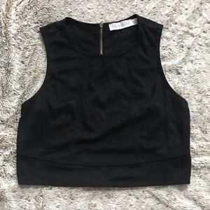 The Hanger Faux Suede Crop Top